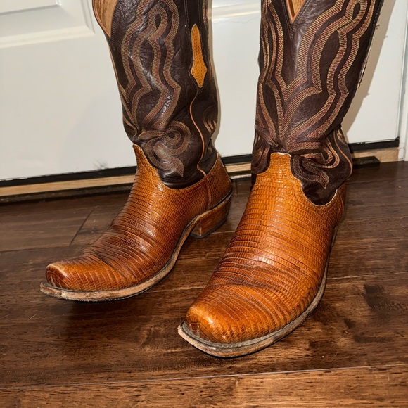 Lucchese Brown Leather Western Boots Classic Design Lucchese Easton